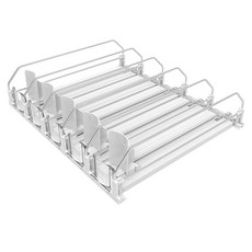 blitopia 음료수 맥주 캔 정리 디스펜서 트레이, 흰색, 3열