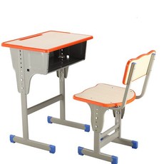 학생용 책상 의자 세트 가정용 학교용 높이조절, 블랙