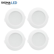 시그마램프 LED 슬림 다운 라이트 10W, 주광색, 4개
