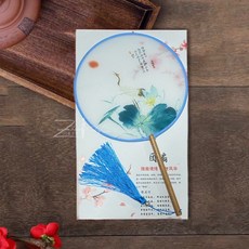 灼華旗袍 古典圓扇系列4A 中國風花鳥木柄舞蹈團扇 半透漢服旗袍圓扇 現貨, 8#鶴, 1個