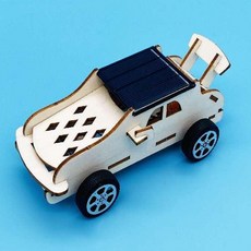 臺灣熱銷 博燃科敎木質益智科敎玩具diy小製作材料包兒童手工模型科學玩具, 新太陽能賽車材料包, 1個