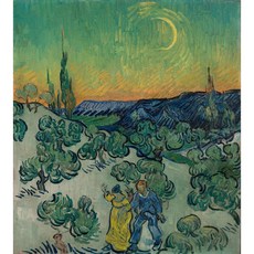 A Walk at Twilight 편집아트포스터 감성선물 고흐, 그림만(매트지), A6