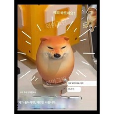 시바 강아지 계란 스퀴시 인형 캐릭터 장식 소품, 딱딱한 껍질 1개, 1개