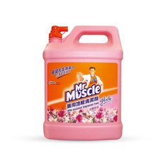 好市多現貨 威猛先生 萬用地板清潔劑 8公升 適用各式地板 弱酸 去漬 抑菌 除臭 芳香 清潔 拖地 磁磚清潔劑, 1個, 萬用地板清潔劑(8公升/罐), 8L