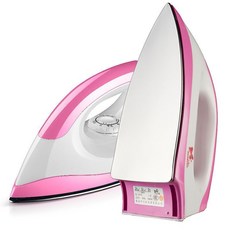 熱銷 現貨 手持掛燙機 電熨斗 110v 熨斗 電熨斗 手工電熨斗不加水家用干式熨斗燙鉆燙畫燙斗熨衣服方, 粉色不銹鋼底板