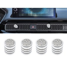 HHLOU 혼다 시빅 블링 크리스탈 전면 공기 배출구 컨트롤 핸들 액세서리 내부 커버 2022용 (3팩(공기 핸들), 공기 배출구 손잡이