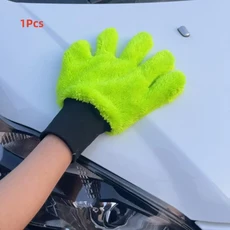 양면 플러시 세차 장갑을위한 페인트를 손상시키지 않고 자동차 포밍 청소를 5 개의 손가락 두꺼운, 02 C