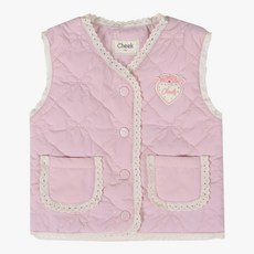 [치크(CHEEK)] 리본 퀼팅 경량 조끼 CKVW25W1G