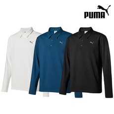 (신상) PUMA 푸마 골프 남성 폴로 긴팔 티셔츠 긴소매 카라티 필드웨어 가성비 골프웨어