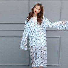 남녀공용 도트무늬 우비 블루 라이더 남성 비옷 캠핑 여름 남자