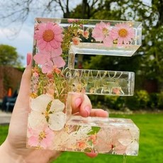 알파벳 이니셜 장식품 장식 홈데코 아크릴 레진 영어, E