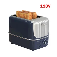 110V/220V 전기 토스터 아침식사용 빵 가열기 자동 팝업 굽는 오븐 샌드위치 메이커 2슬라이스, 03 Blue 110V