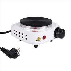500W 미니 전기 핫 플레이트 스토브 조리대 실용적인 솔리드 핫 플레이트 난방 용광로 주방 요리 핫 플레이트 홈 EU 플러그, 하얀색