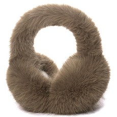 Mottico 여성용 겨울용 귀마개 두꺼운 인조 이어 커버가 있는 푹신한 워머 편리함을 위한 접이식 브라운. 원사이즈 213285