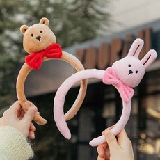 대목 동물 머리띠 헤어밴드, 리본 송이