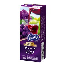 아사히 음료 바야스 주스 호텔 조식 포도 100 (LL) 슬림형 종이팩 24병 [포도 주스] [주스] [과일] [100%], 100ml