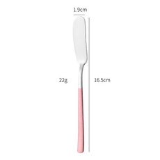 日式牛油刮 304不鏽鋼黃油鏟 奶酪果醬塗抹器, 粉銀, 1個