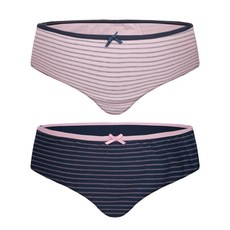 BYC 小女生條紋青少年衛生內褲 2入