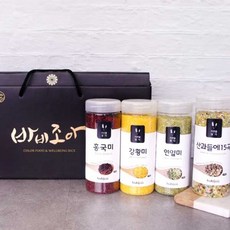 (오직미)백미에 섞어먹는 프리미엄쌀 4종 선물세트 바비조아(450g 4개), 4개