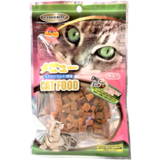 AM 阿曼特 深海鮮魚棒 80g 貓專用零食 方便餵食 獎勵好幫手, 1個, 深海鮭魚皮鮭魚丁45g