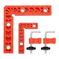 ECLATIS HARFINGTON 온 코너 클감각적인 램프 2개 90도 1.9cm3/4인치 직각 세트 목공용 알루미늄 합금 포지셔닝 스퀘어 도구 사진 프레임 박스 캐비닛, 주황색