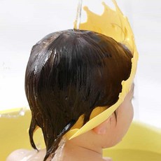 유아 아기 머리 왕관 샴푸캡 샤워캡 헤어캡 귀마개, 색상_2 왕관샴푸캡 핑크, 1개