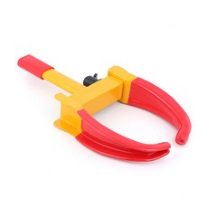 Make It汽車防盜輪鎖拖車鎖輪胎鎖, 紅色 黃色