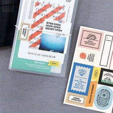 바르시 티켓북 56포켓 스티커 4장 다이어리꾸미기, 화이트