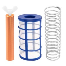 LJB 구리 양극 교체 키트에는 10.4 x 1.8cm(4.13 x 0.75인치) 구리 양극 로드 필터 스크린 스프링 및 M6 나사 포함 수영장 태양열 이온 발생기 구리, LJB 구리 양극 교체 키트에는 10.4 x 1.8cm