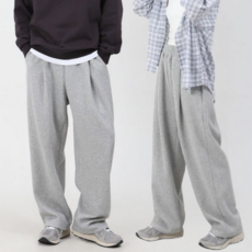 올리즌 남녀공용 원턱 와이드 팬츠 트레이닝 바지 AR2786QW
