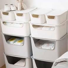 옷박스 정리 박스 중 아이보리 옷수납정리함 주방정리박스