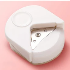 휴대용 코너 펀치 원형 커팅기 카드 사진 처리 및 DIY 제작에 사용되는 종이 트리머 (가정 또는 스튜디오에, 1개, 02 White