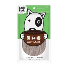 BokBok 狗狗專用 肝臟零食條, 50g, 1個, 魚肝軟骨棒
