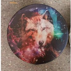 문 달 스타일 사운드 양피 모조 드럼 타악기 이클립스 비건 샤먼, 15. 검은 늑대 토템, 1개