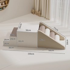 실내 놀이터 미끄럼틀 키즈카페 정글짐 슬라이드 가정용, 3개 세트A (모카), 1개