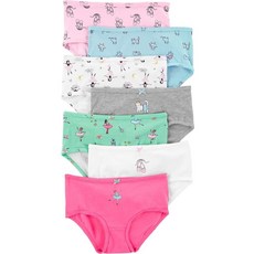Carter's 여아용 스트레치 면 속옷 7팩 바이올렛(3k589610)/화이트 128992