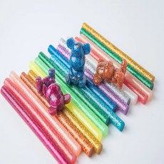 30개 혼합 색상 높은 스틱 반짝이 핫멜트 10 강한 7mm, Glitter x 30pcs