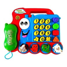旭陽教育用品社 嬰幼音樂益智玩具 火車造型電話玩具 數字圖形乘法學習機, 詳見包裝