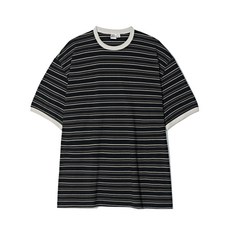 매장정품 PARTIMENTO 파르티멘토 엔지니어드 스트라이프 링거 티 블랙 PY-25193 BK 887591