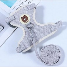 ※兔老爺※現貨快速出貨 兔子牽引繩 兔兔外出繩 小寵牽引繩 兔子牽繩衣 防咬掙脫鍊子 兔子外出專用 溜兔繩 兔子牽繩, 1個, 灰色S號