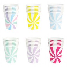 롤리팝종이컵(6개입) 종이컵 홈파티 피크닉 생일파티 일회용, 1개