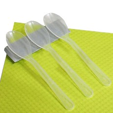 행복물류 소량 일회용숟가락 t-수저 투명 100개 [개별포장], 1개