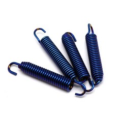 개폐식 범용 스프링 배기관 75MM 소음기 ZSDTRP 머플러 4PCS 스틸 오토바이 스테인레스, 파란