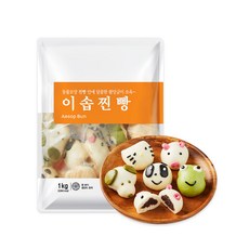 세미원푸드 귀여운 동물캐릭터 이솝찐빵 1kg(40개)ㅇ찐빵 캐릭터빵, 1kg, 2개