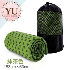 瑜珈墊鋪巾 4款顏色】瑜珈墊鋪巾 瑜珈毯 吸汗防滑瑜珈鋪巾, 1個, 綠色-瑜珈墊鋪巾-送收納套, 綠色