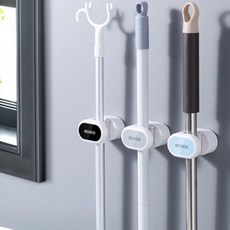 빗자루 청소도구 스마트 부착식 마대걸이 사무실밀대걸이 청소도구걸이, 색상 / 블랙