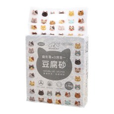 Akira 益生菌3效合一豆腐貓砂HM001 長效除臭 快速凝結 可沖馬桶, 2.5kg, 2包, 活性碳