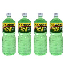 TORIMALL 불스원 레인ok 에탄올 그린워셔액 1800ml x 4통, 1.8L, 4개