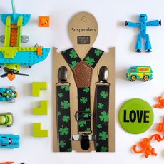 패턴 어린이 멜빵 클로버aja8+8xIX