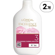 로레알 파리 엑셀랑스 크림 헤어 컨디셔닝 밤 L'OREAL PARIS Excellence Cream Hair Treatment Conditioning Balm 60ml, 2개